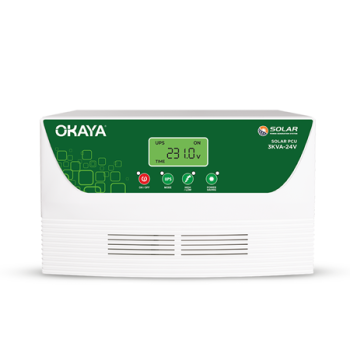 Okaya 3000VA 24V PWM Solar PCU | Off-Grid Inverter | TwinCharge technology | True Sine Wave Output