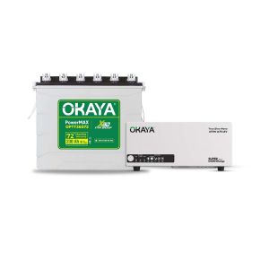 Okaya Advanced Inverter & Battery Combo | ATSW 1175 12V UPS/Inverter (925VA) with Advanced True Sine Wave technology & PowerMAX OPTT26072 230Ah/12V Advanced Battery | For Home, Office & Shops